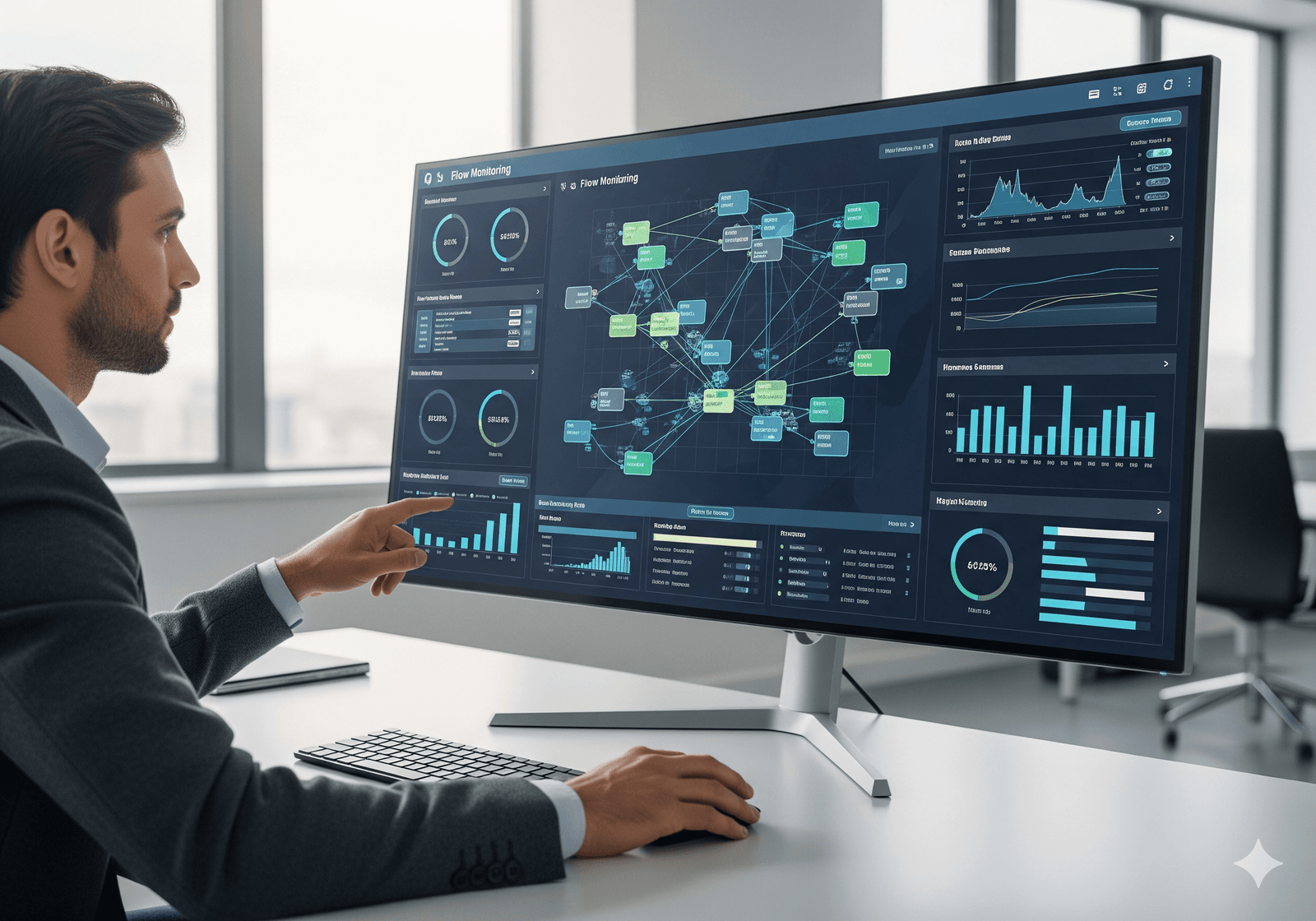 Panel de monitorización de flujos